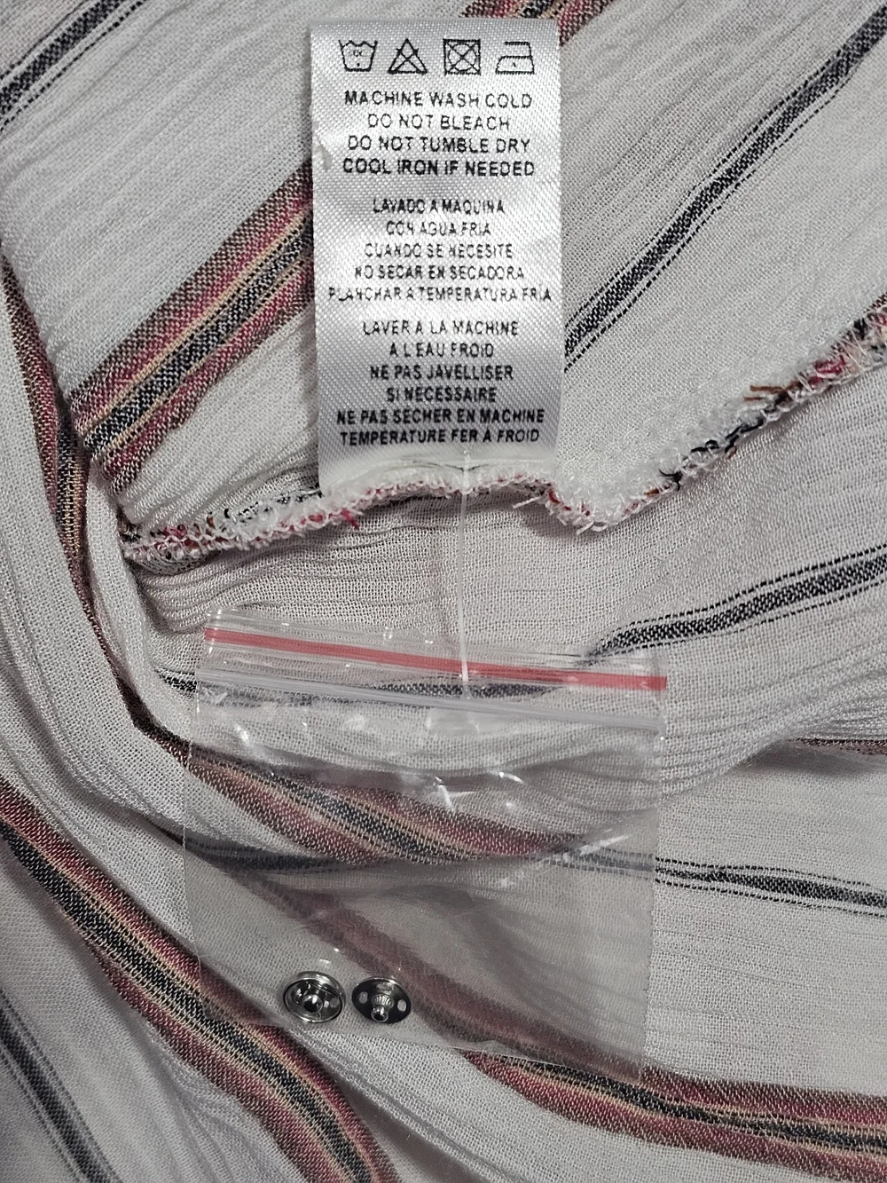 Kut from the Kloth White Sleeveless Faux  Wrap Tank with Stripes XXL
